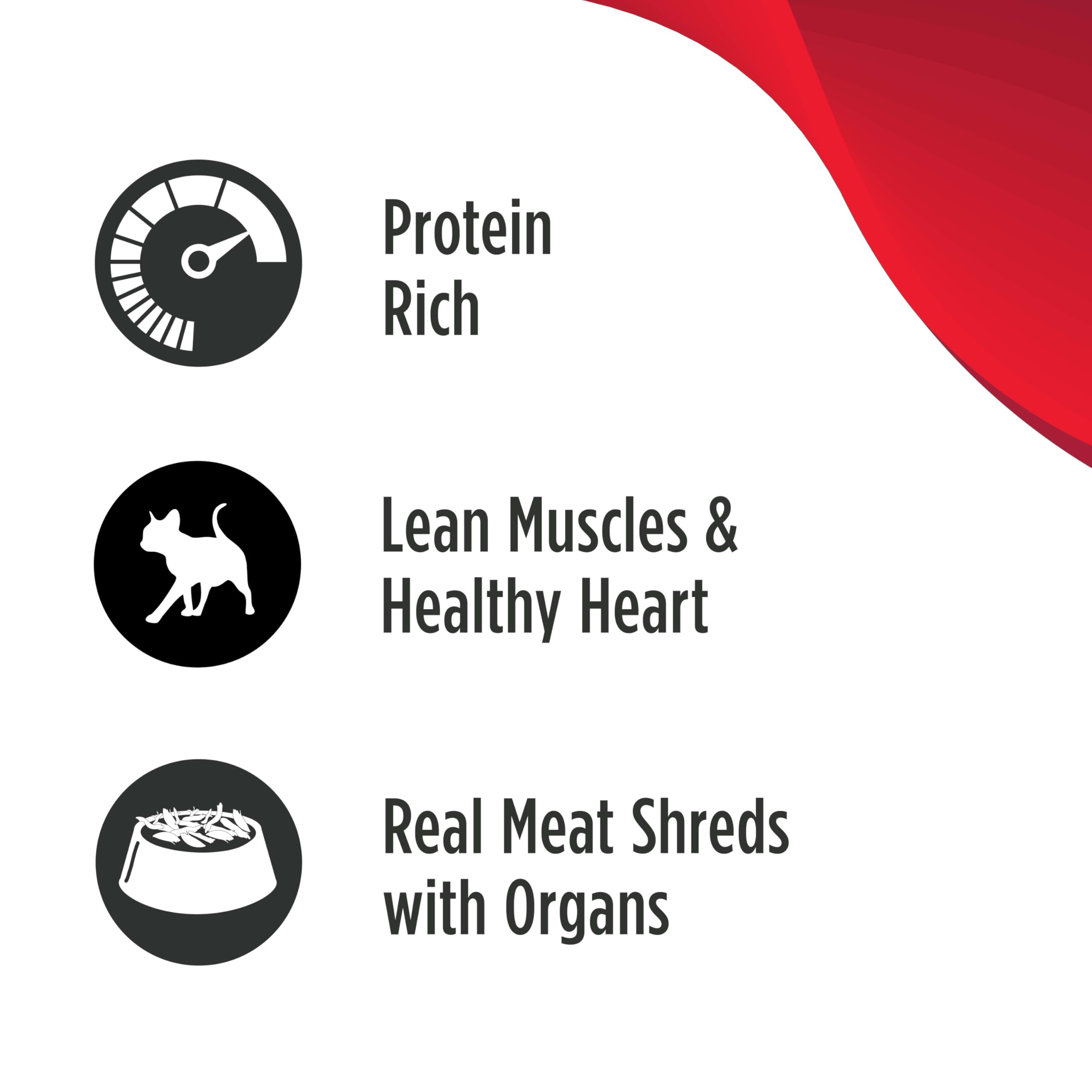 Morceaux d'organes dans Nulo Real Shreds apportant richesse nutritionnelle
