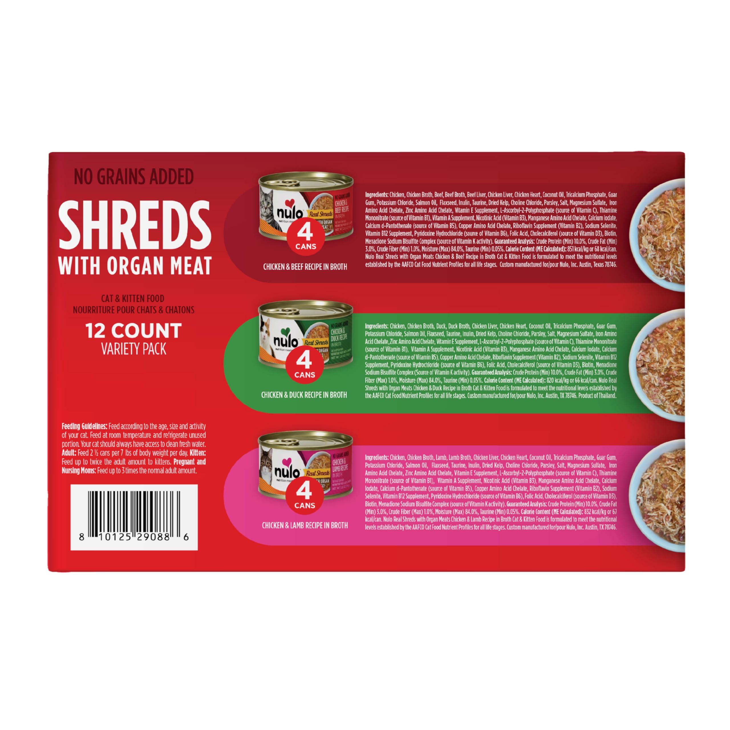 Sans céréales dans Nulo Real Shreds – option adaptée à certaines préférences.