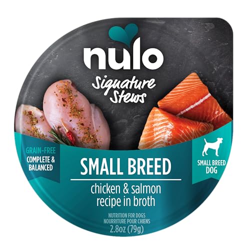 Nulo Signature Portion Petits Chien Poulet-Saumon, repas pratique et portionné.