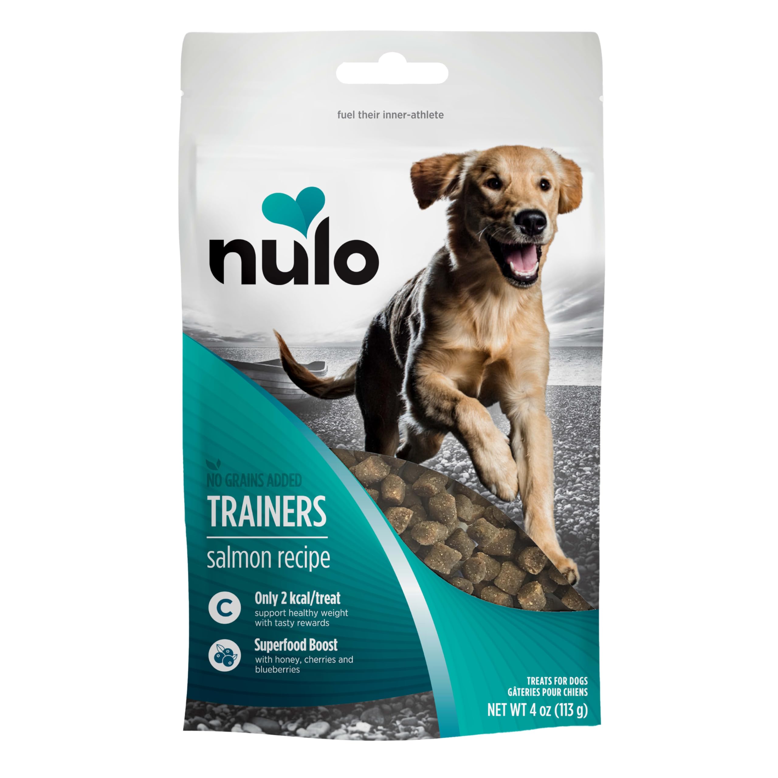 Nulo Trainers saumon recette sac 16onces – récompense faible calories pour l'entraînement.