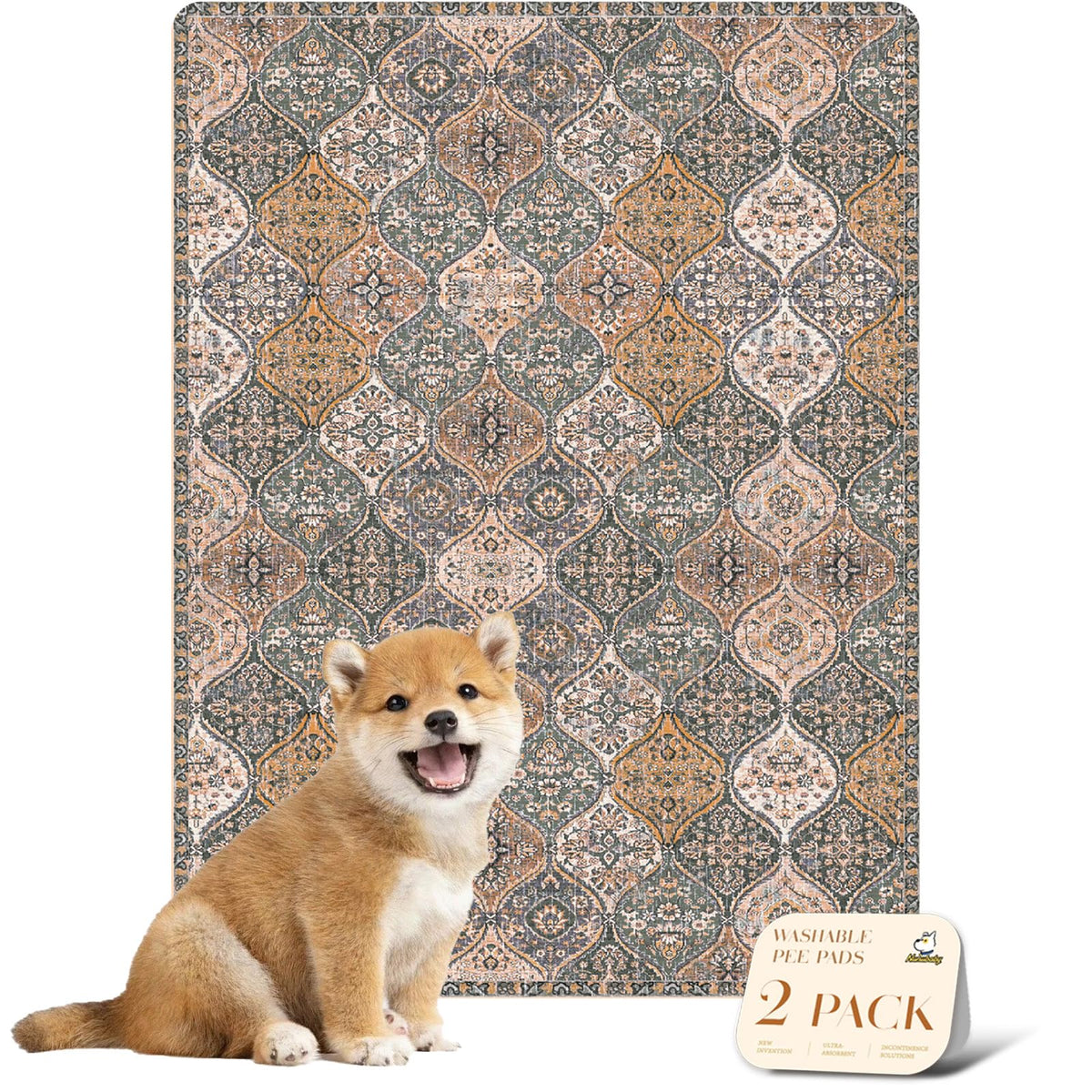 Nunubaby tapis lavable pour chien - surface absorbante et anti-fuite