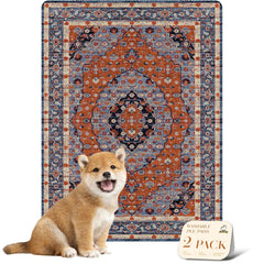 Nunubaby Tapis Pipi Chien Floral Rouge 18x24: absorbant et élégant.