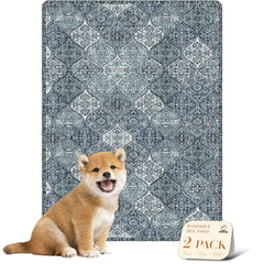 Nunubaby tapis-pipi lavable bleu, protection élégante des sols et style moderne.