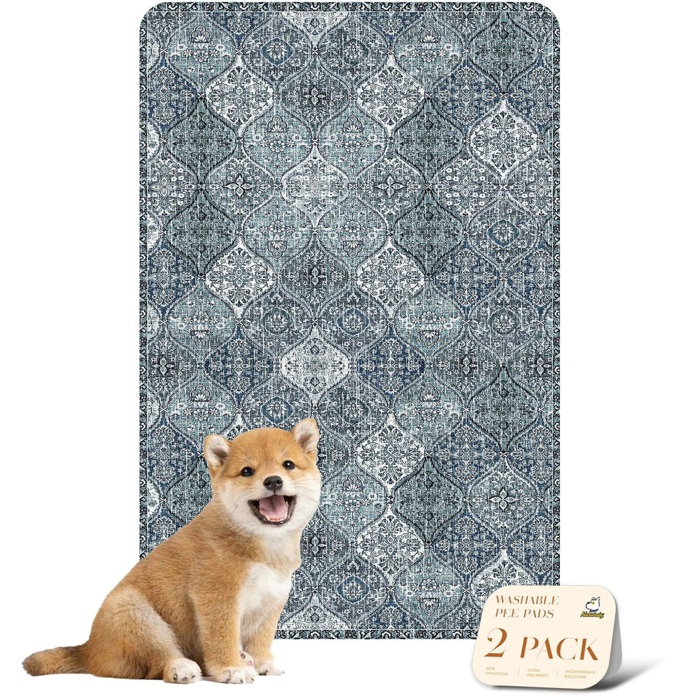 Nunubaby tapis sanitaire lavable bleu – design élégant et absorption efficace.