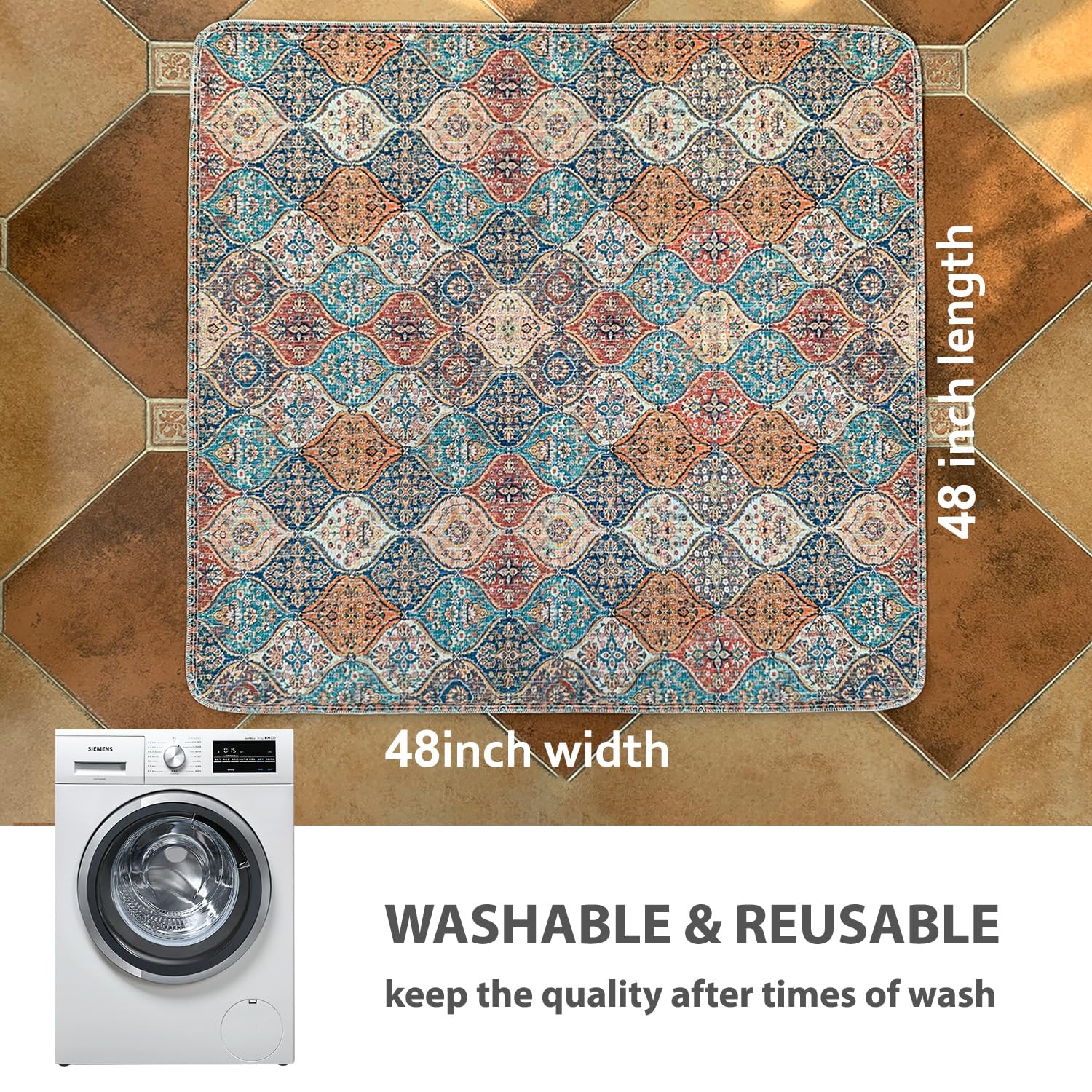 Utilisation variée du tapis nunubaby pour caisse, sol et canapé.