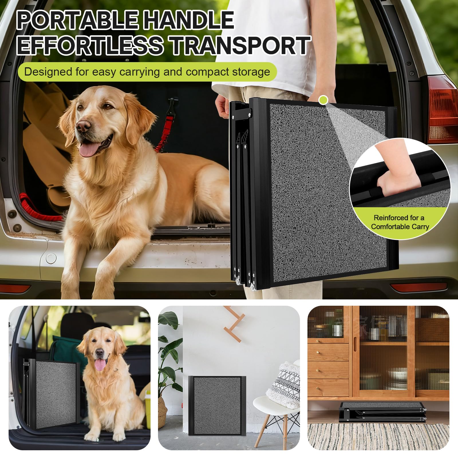 NUOBESTY Rampe Chien surface rembourrée – confort pour les pattes.