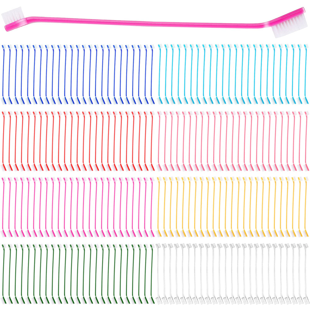 Nuogo brosse-dents chien double-tête 200 pièces pour un brossage quotidien efficace.