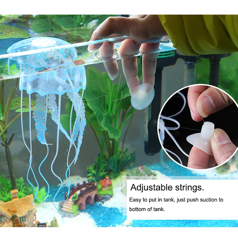 NUOMI méduse artificielle lumineuse – décor bleu près du filtre pour mouvement naturel
