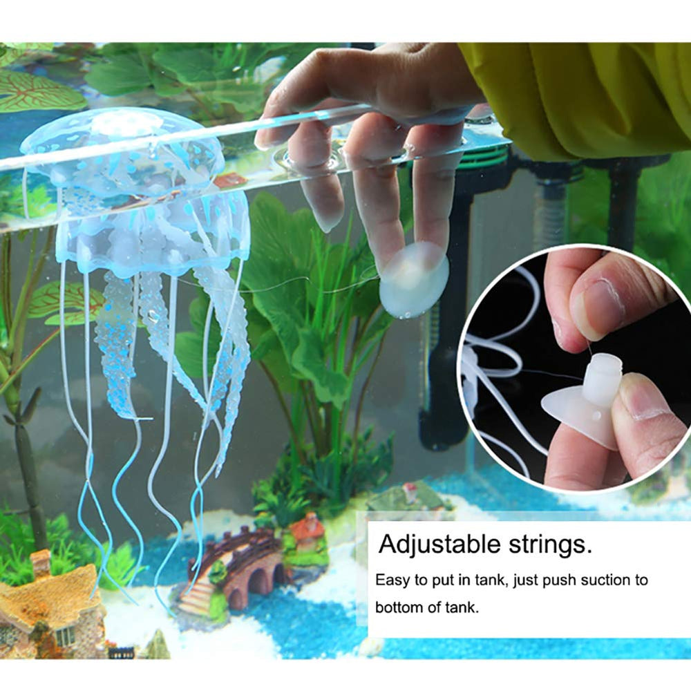 NUOMI méduse artificielle lumineuse – décor bleu près du filtre pour mouvement naturel