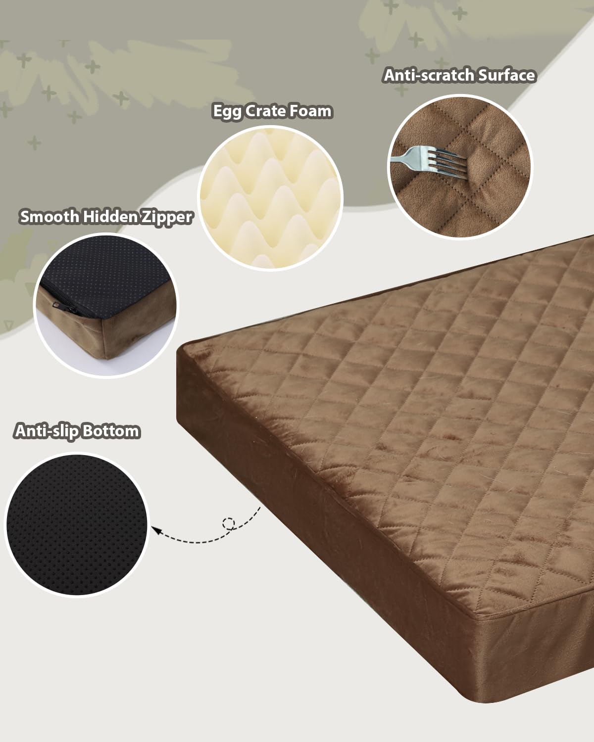 NUPIDA fond antidérapant imperméable assure stabilité du couchage