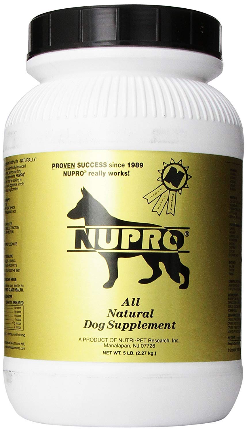 Nupro chien supplément : bouteille en vue, soutien naturel à la vitalité du chien.