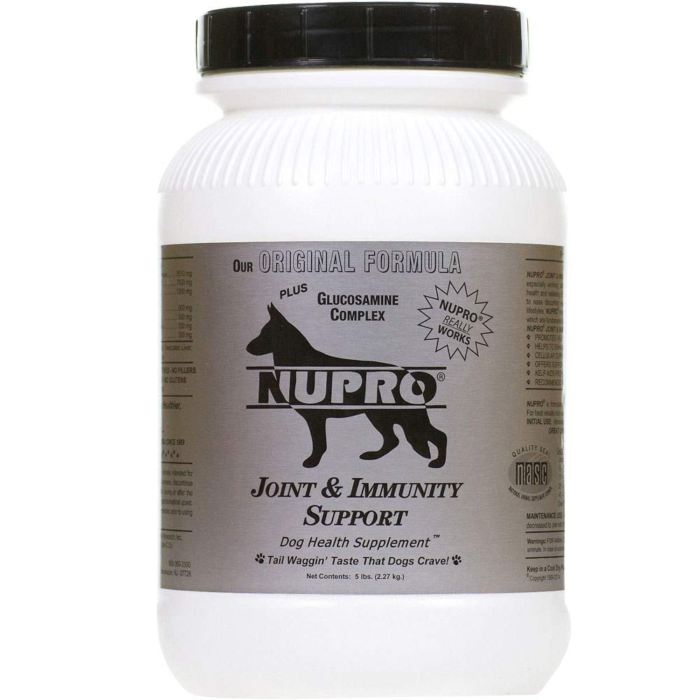 Nupro Joint Support, dose quotidienne, soutient potentiellement l'énergie et la mobilité du chien.