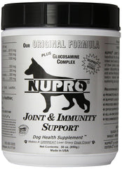 Nupro Joint Support — bouteille montrée, soutien potentiel des articulations pour chiens actifs.