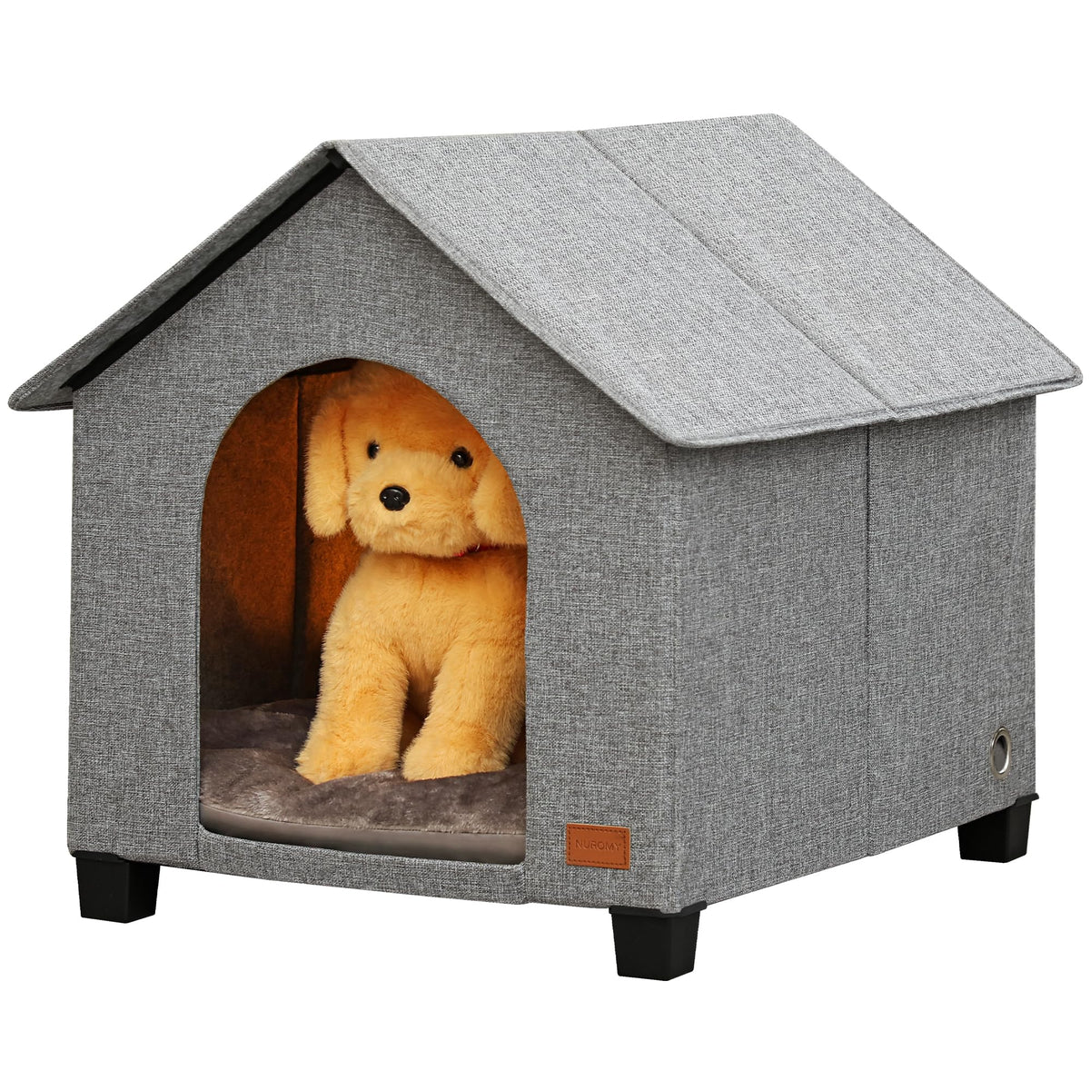NUROMY – Maison chien intérieur, matelas doux, espace de repos confortable.