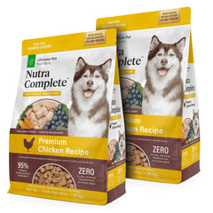 Nutra Complete d'ULTIMATE PET NUTRITION – ensemble duo, emballage pratique et économique pour chien.