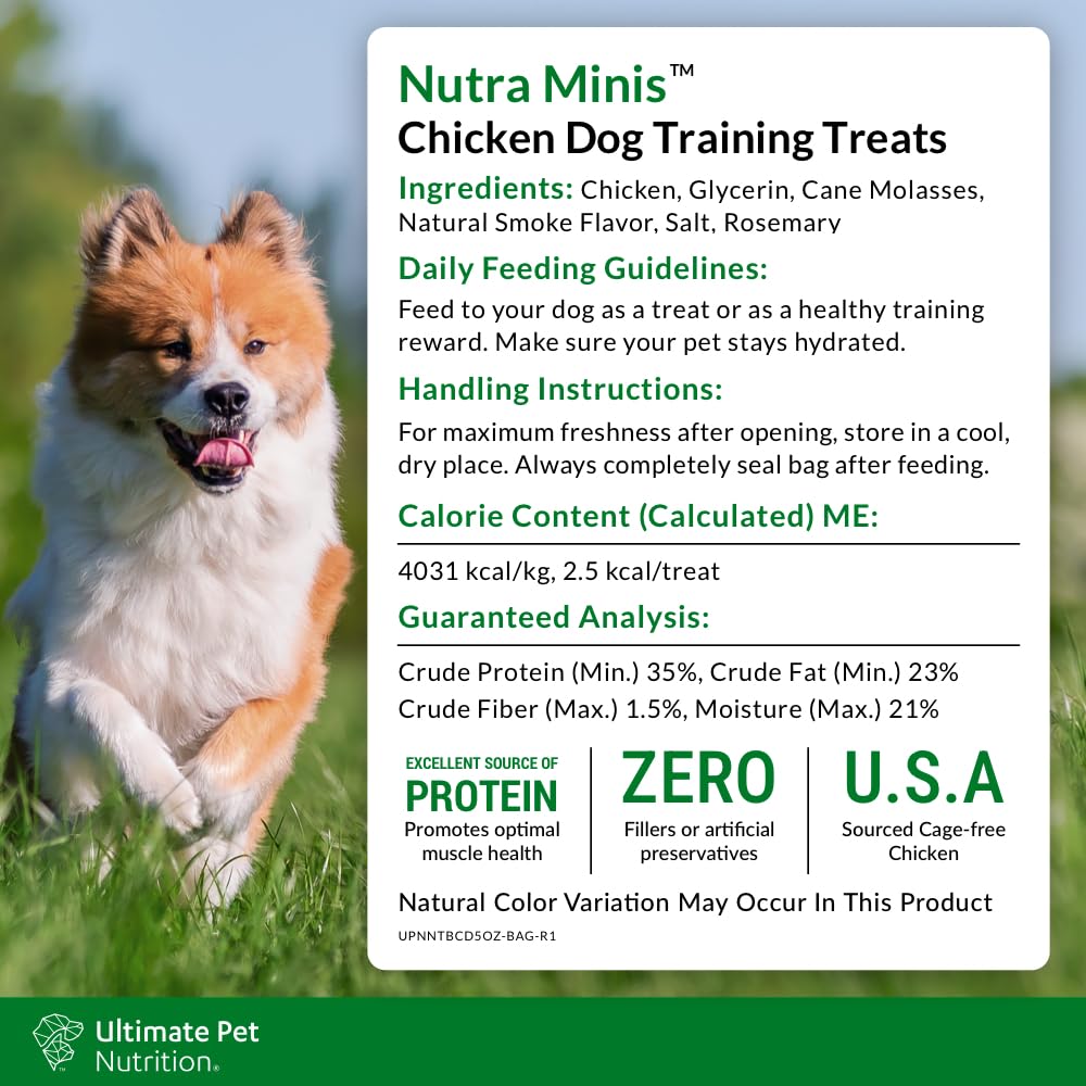 Nutra Minis arôme poulet, saveur naturelle et agréable.
