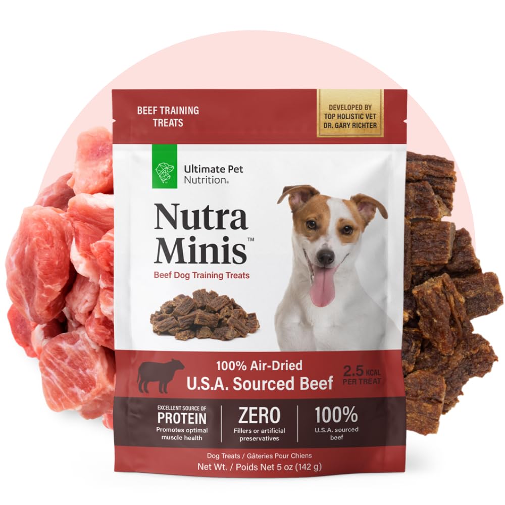 Ingrédients sans céréales et sans additifs artificiels Nutra Minis Boeuf.