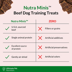 Entraînement et récompense avec Nutra Minis Boeuf lors des séances.