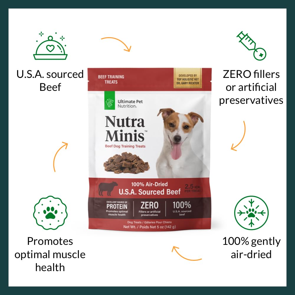 Texture et arôme riches Nutra Minis Boeuf, pour une récompense efficace.