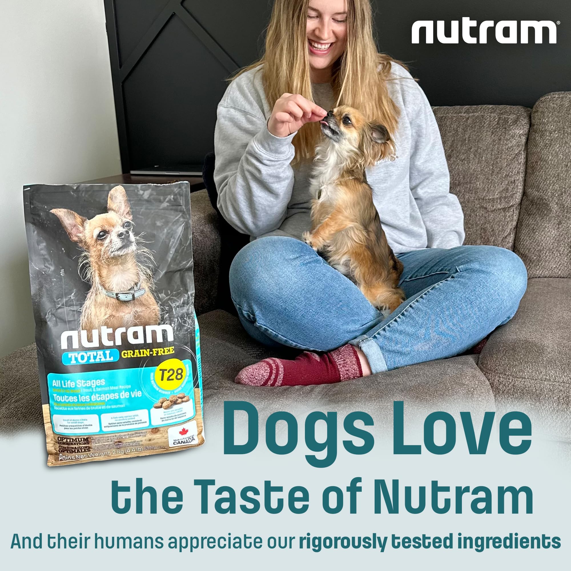 Nutram T28 sans poulet, protéines de poisson de haute qualité