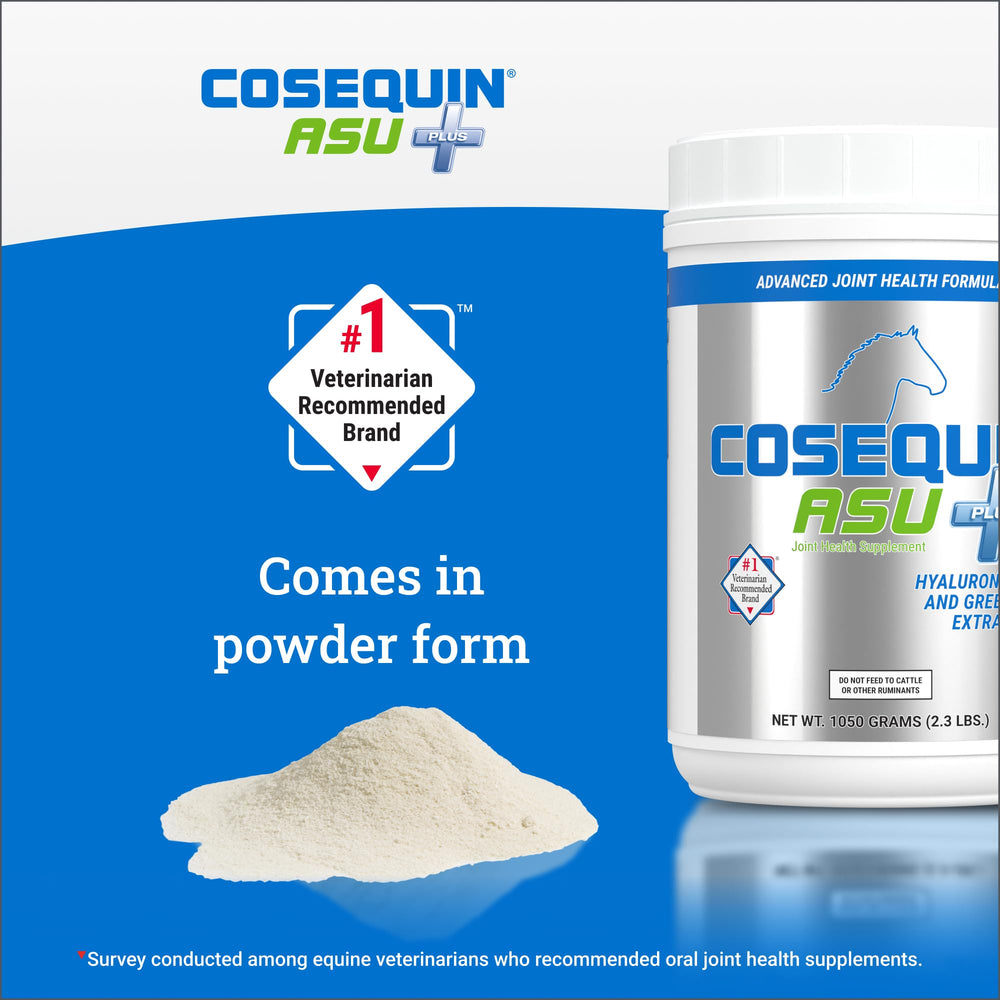 Nutramax Cosequin ASU poudre: fiche-ingrédients détaille ASU et acide hyaluronique.