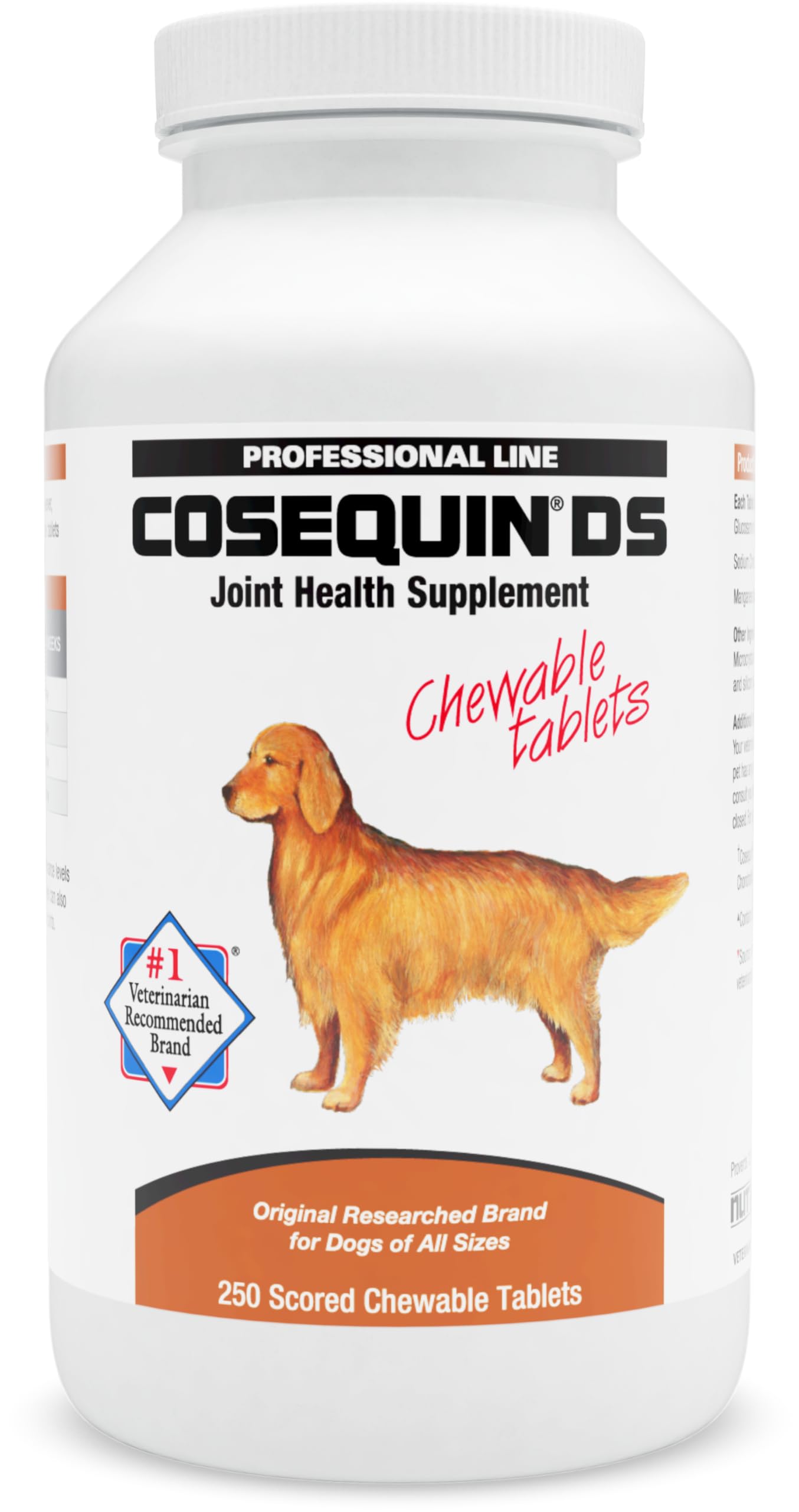 Nutramax Cosequin pour chien — boîte produit, présentation de l'emballage et soutien articulations.