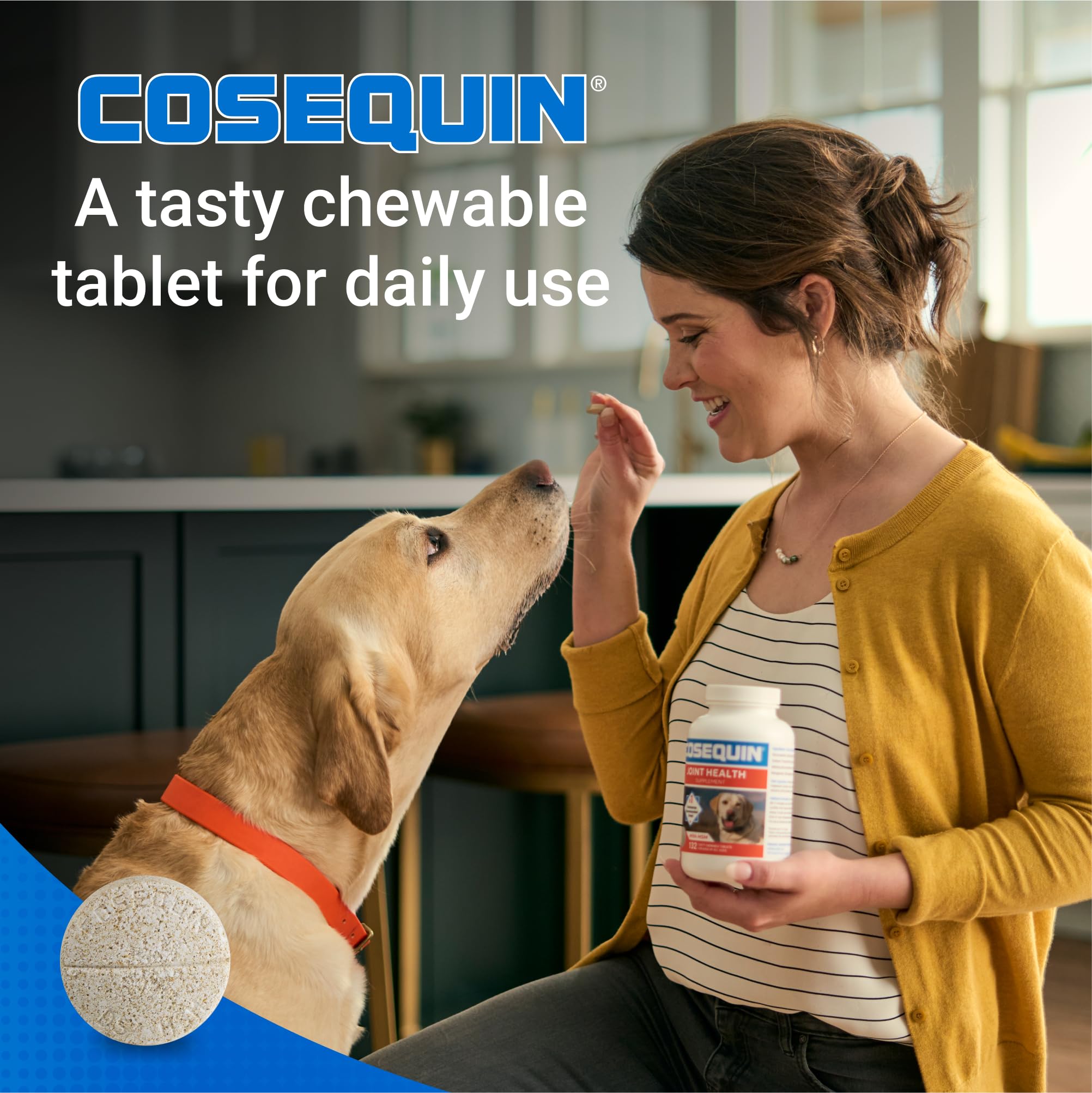 Nutramax Cosequin, emballage clair et lisible, label de qualité.