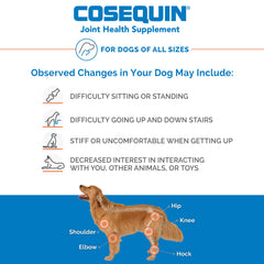 Nutramax Cosequin — comprimés à mâcher, formulation glucosamine et chondroïtine pour articulations.