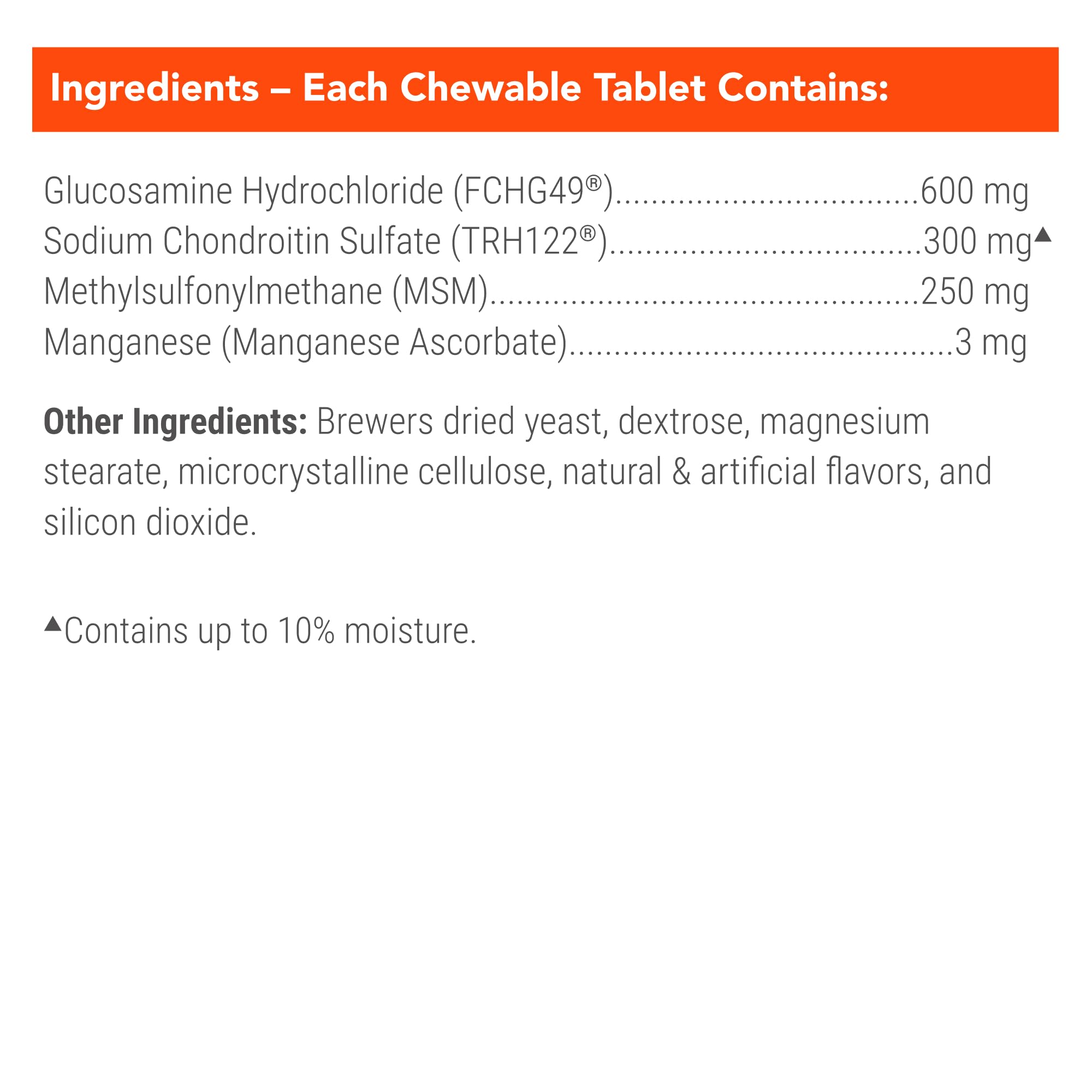 Nutramax Cosequin – comprimés faciles à donner, pratique pour la routine quotidienne.