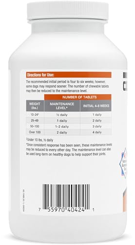 Nutramax Cosequin DS 250, ingrédients FCHG49 et TRH122 pour le soutien articulaire.