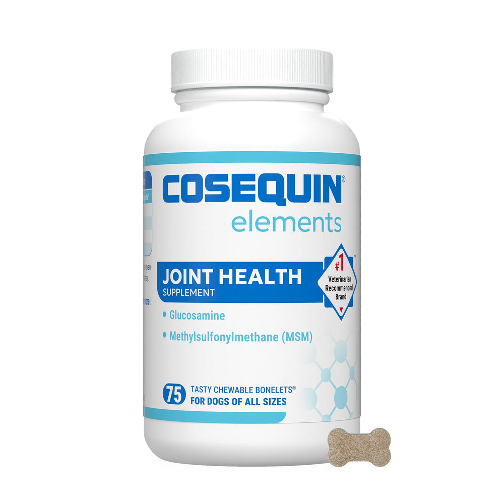 Nutramax Cosequin Elements – Bouteille: soutien quotidien des articulations chez les chiens.