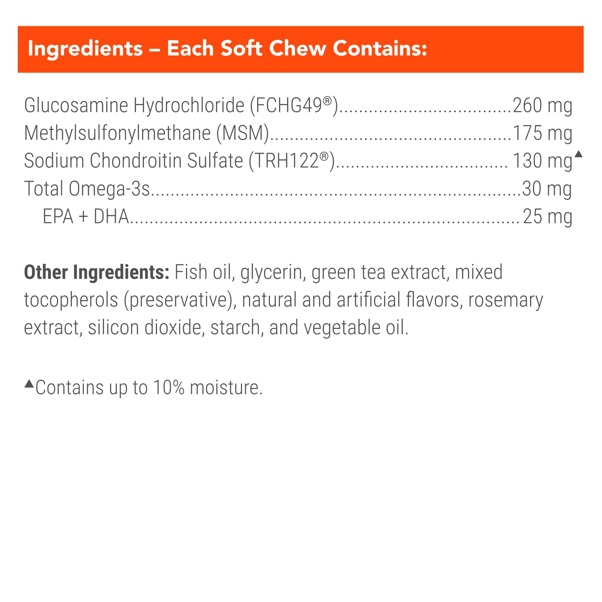 Oméga-3 pour peau et poil sains inclus dans Cosequin Minis.