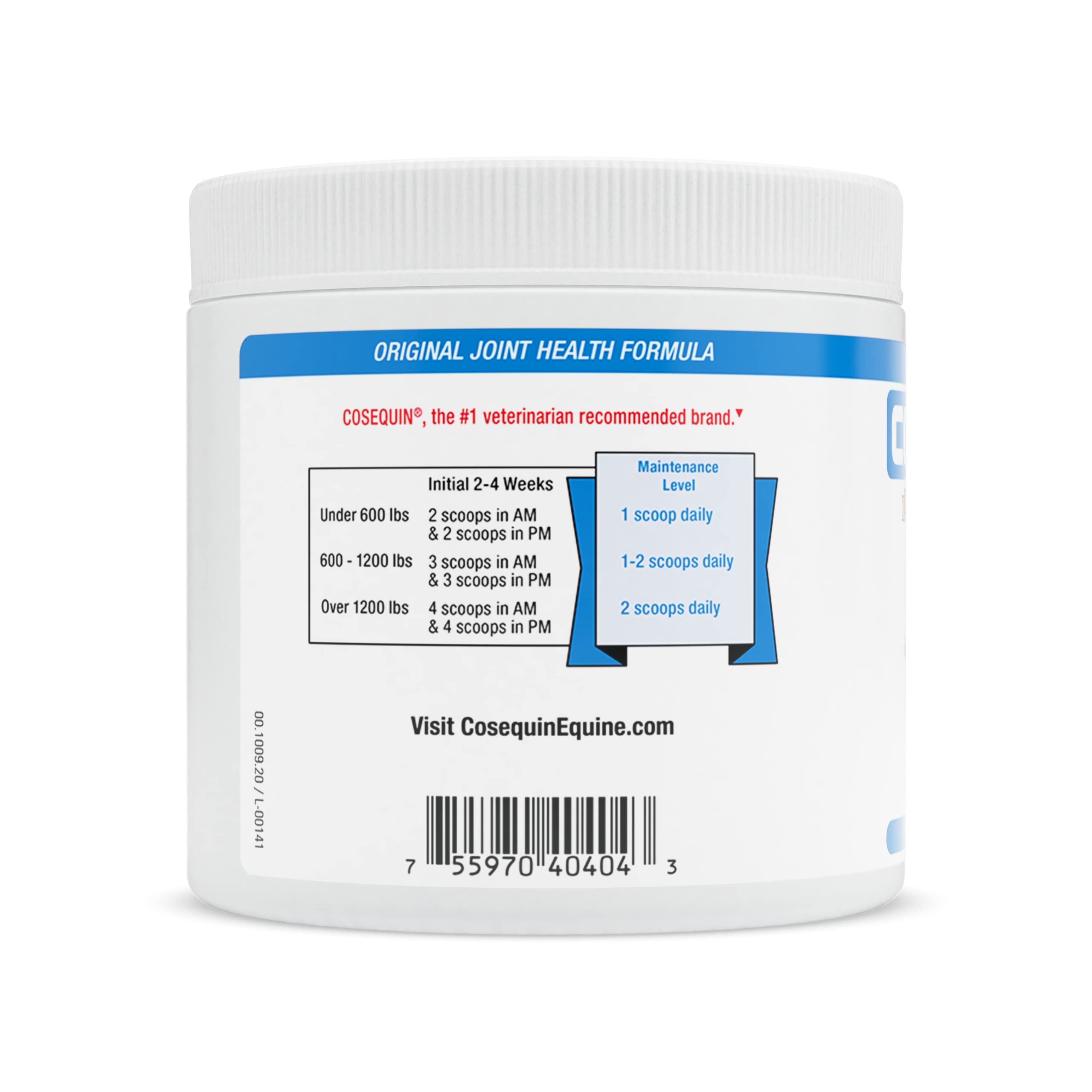 Nutramax Cosequin Original doseur de poudre prêt à l’emploi.
