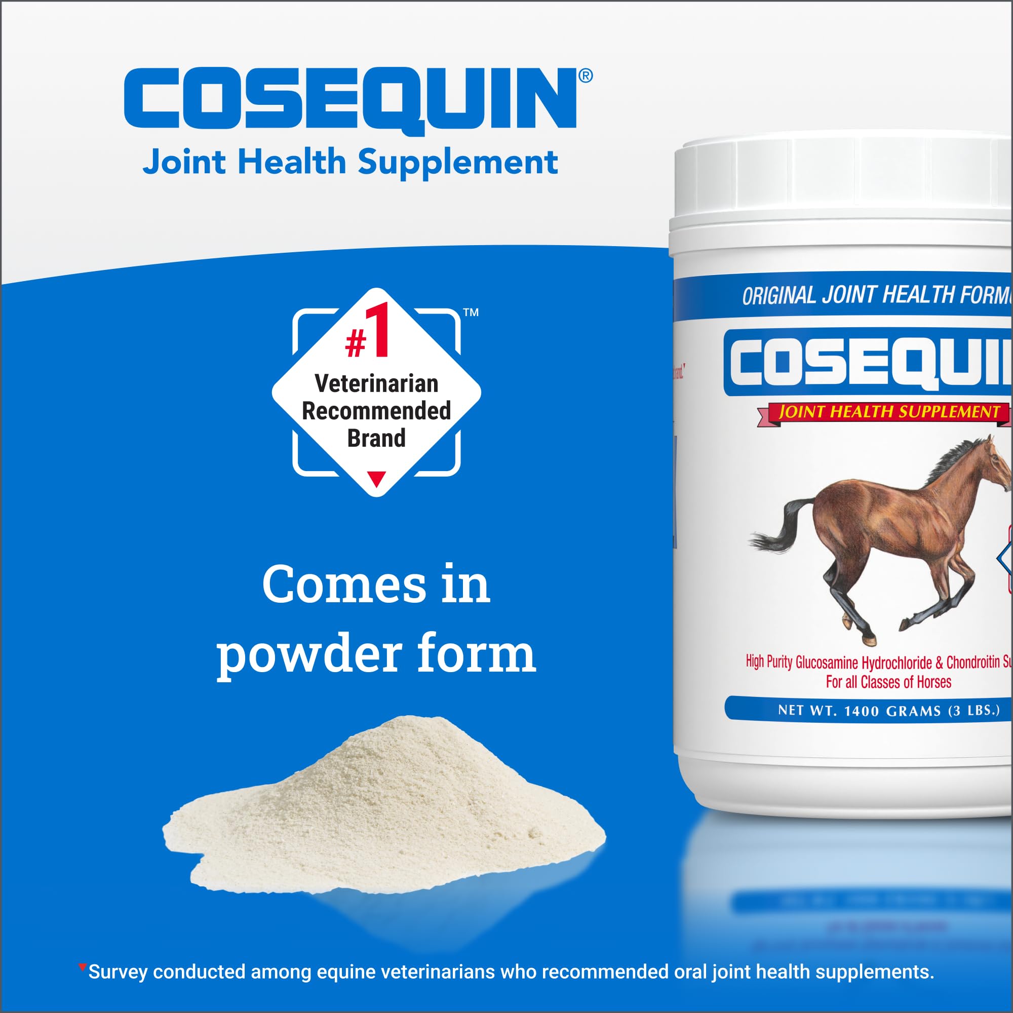 Nutramax Cosequin Original ingrédients glucosamine et chondroïtine présents.