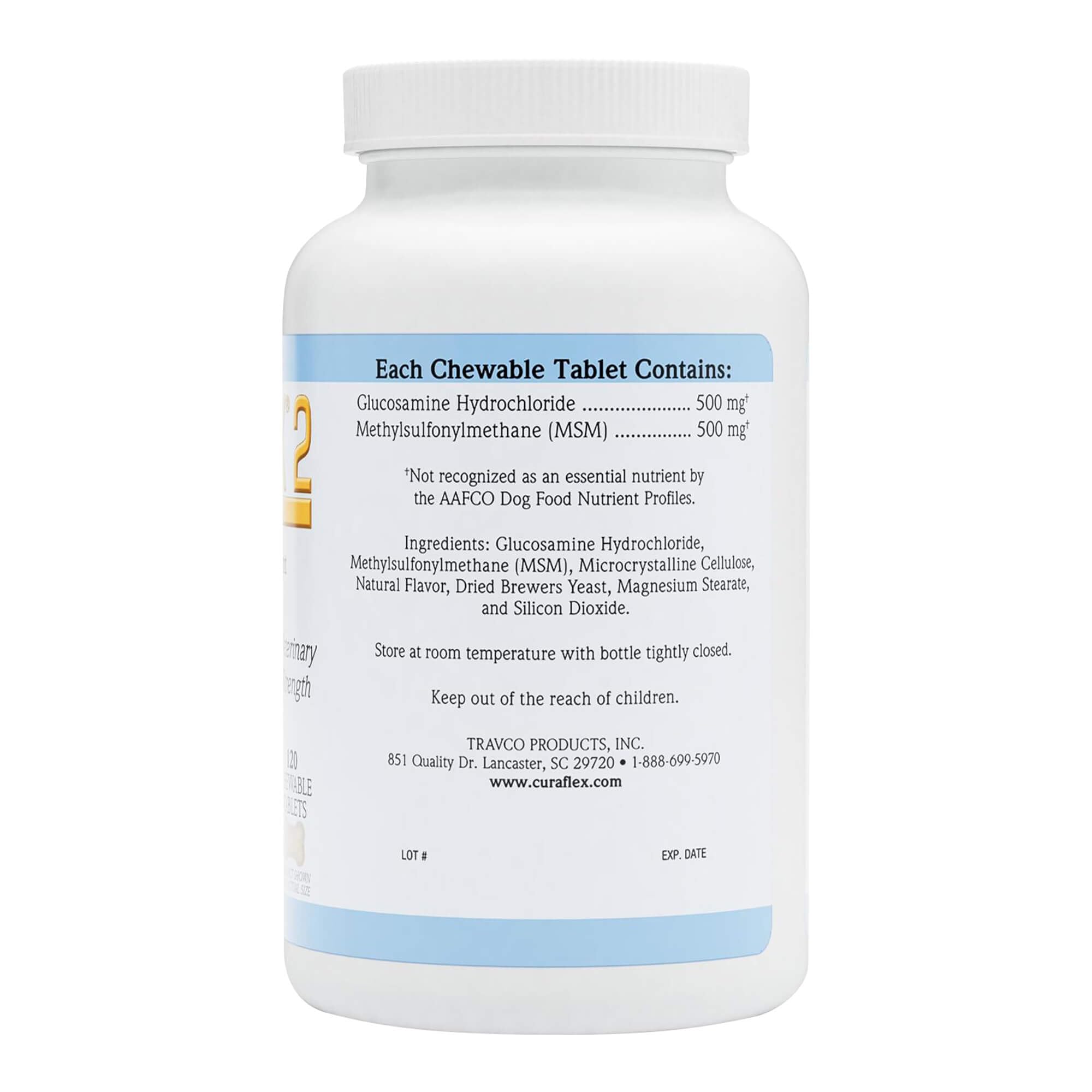 Nutramax Curaflex 2 – tablettes masticables pour articulations, soutien possible du cartilage.
