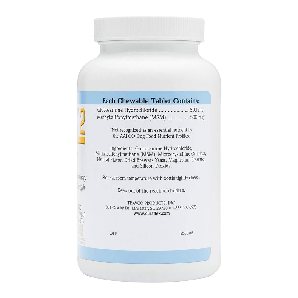 Nutramax Curaflex 2 – tablettes masticables pour articulations, soutien possible du cartilage.