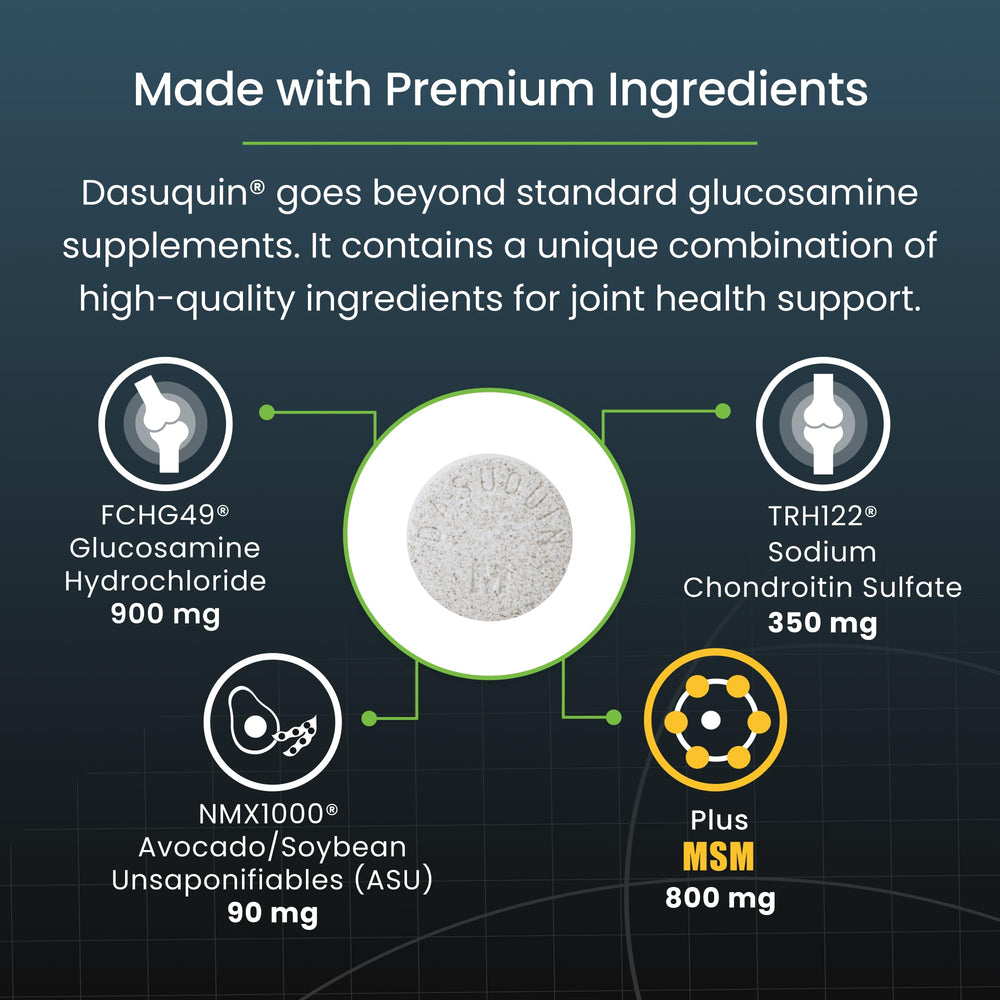 Nutramax Dasuquin extrait thé vert – antioxydant naturel et soutien potentiel.