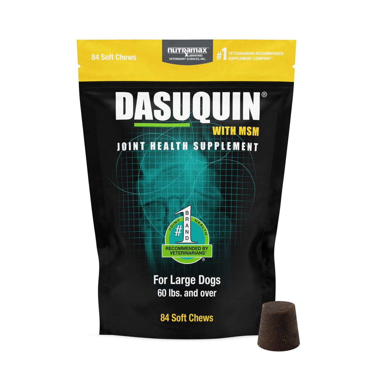 Nutramax Dasuquin – friandises pour articulations, favorisant la mobilité du chien.