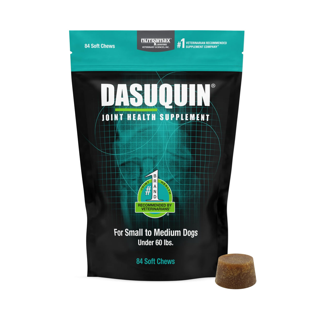 Nutramax Dasuquin, os-tendres pour chien, soutien potentiel des articulations lors des activités quotidiennes.