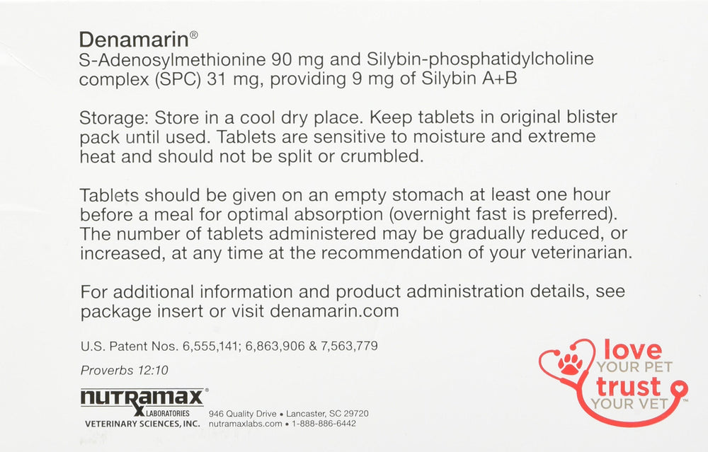 Nutramax Denamarin – composition SAMe et silybine, absorption améliorée.
