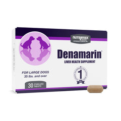 Nutramax Denamarin: comprimés enrobés dans l’étui, soutien potentiel du foie.