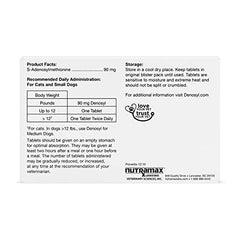 Nutramax Denosyl - tablettes entériques pour chiens et chats, soutien hépatique potentiel.