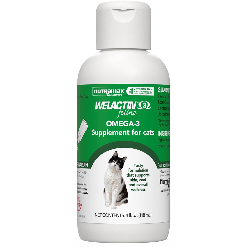Nutramax Welactin – bouteille d'huile pour chat, peau et pelage en bonne forme.