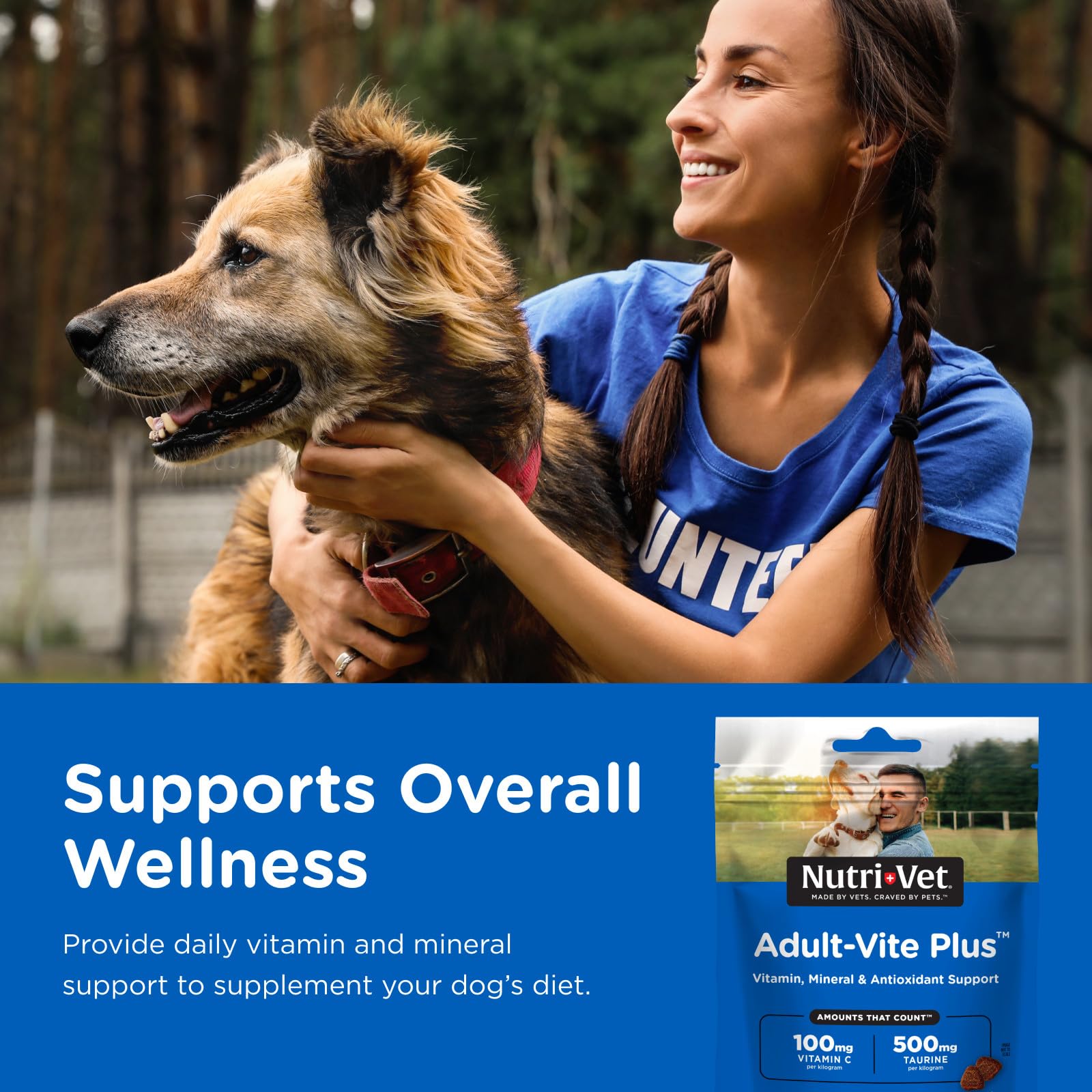 Nutri-Vet Adult-Vite Plus: friandise poulet molle prête à être dégustée.