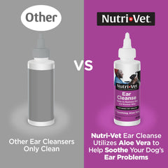Nutri-Vet appliquer nettoyant oreilles chien — application précise pour une hygiène régulière.