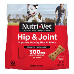 Nutri-Vet Hip & Joint pour chiens, biscuit hanches et articulations pour la mobilité.