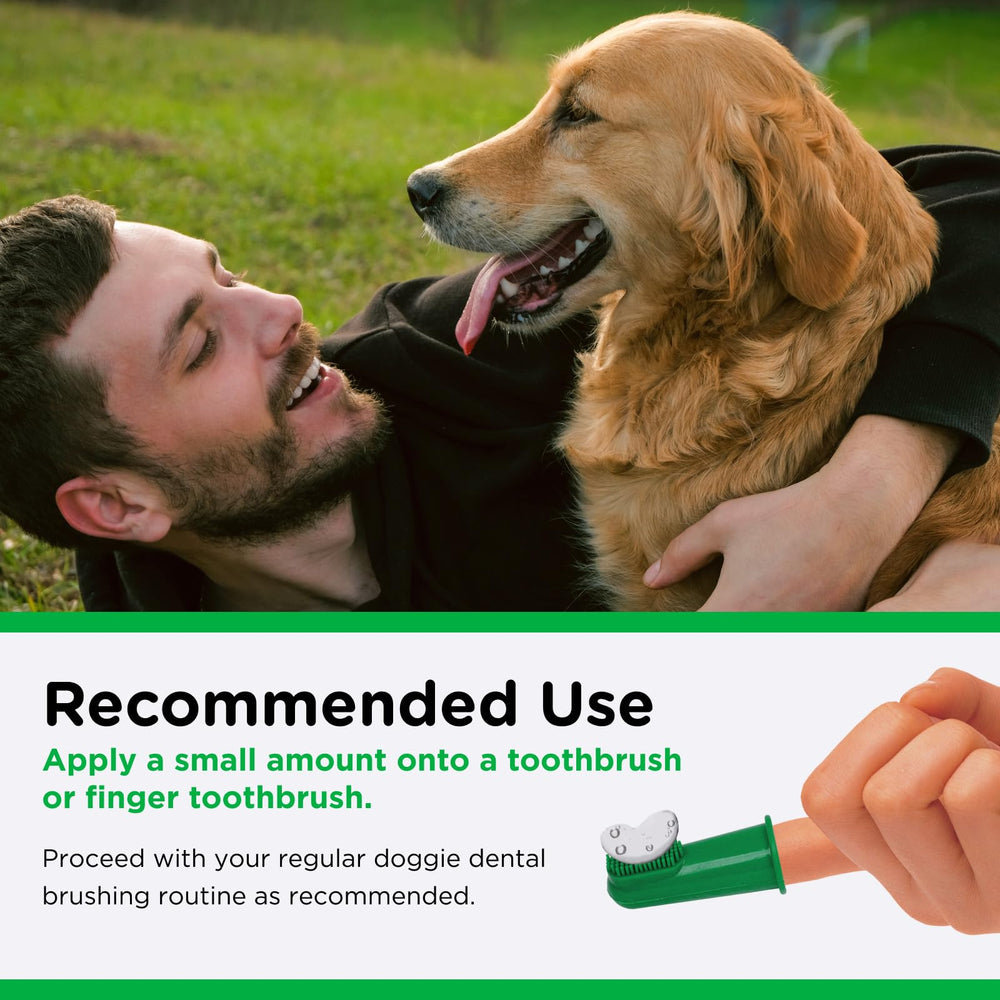 Nutri-Vet brosse-dent chiens kit-brushing, démonstration d'hygiène buccale.