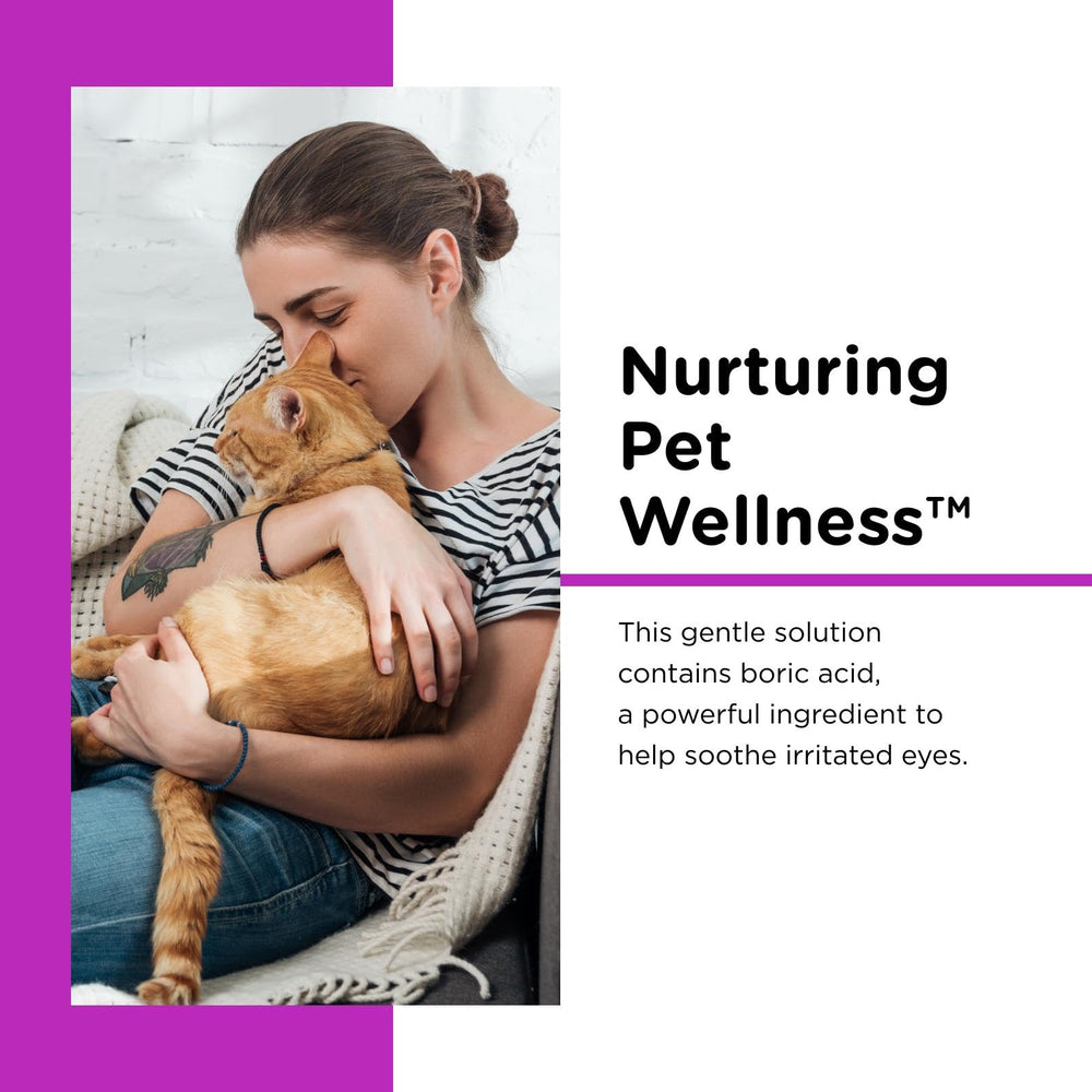 Nutri-Vet Rinçage oculaire pour chats — nettoyage doux des yeux et élimination des débris