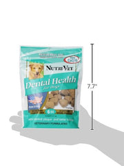 Nutri-Vet Dental Health Soft Chews chien qui mâche, récompense agréable et soutien dentaire.