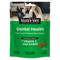 Nutri-Vet Dental Health Soft Chews emballage, présentation pratique pour routine dentaire simple.
